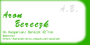 aron bereczk business card